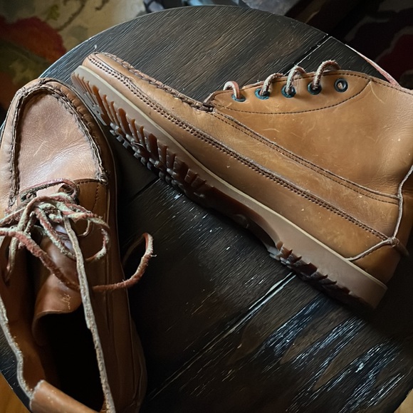 Vintage JCrew Tan ankle Moccasins - size 7- would best fit a 6 comfortably. - Picture 5 of 8